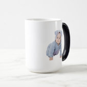 ベビーカスタム顔子ベビー写真クリスマスギフト モーフィングマグカップ (正面右)