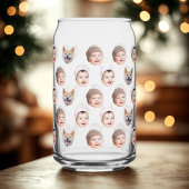 ベビーカスタム顔、カスタム家族3枚の写真 ガラス缶