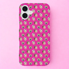 ベビーカスタム顔、カスタム家族3枚の写真 iPhone 16 PLUSケース