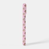 ベビーカスタム顔、カスタム家族3枚フォトピンク iPhone 15ケース (右側面)