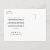 ベビーカスタム3枚の写真モダンハート ポストカード (裏面)