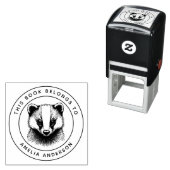 ベビーカスタムBadgerこの本はKidの名前 セルフインキングスタンプ (インサイチュ)