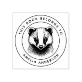 ベビーカスタムBadgerこの本はKidの名前 ラバースタンプ (インプリント)