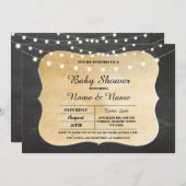 ベビーカップルズシャワーDO BBQチャルクボード招待状 招待状 (正面/裏面)