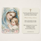 ベビーカトリック葬儀記念聖札 –  (正面&裏面)