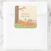 ベビーカボチャのパッチ赤ちゃんシャワーデコースティッカー スクエアシール (バッグ)