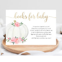 ベビーカボチャのピンクの金ゴールド女の子の赤ちゃんシャワーのための本