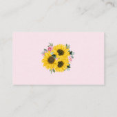 ベビーカボチャひまわりピンク赤ちゃんシャワー用の本 エンクロージャーカード (裏面)