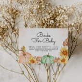 ベビーカボチャひまわり赤ちゃんシャワー用の本 エンクロージャーカード