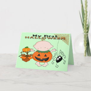 ベビーカボチャ私の最初のハロウィーングリーティングカード カード