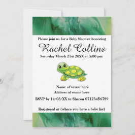 ベビーカメベビーシャワー招待状 招待状