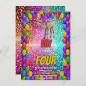 ベビーカメルデザートアドベンチャーをテーマ 招待状 (正面/裏面)