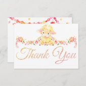 ベビーカラフルの羊 サンキューカード (正面/裏面)