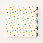 ベビーカラフルシャワードットパターンゲストブック ノートブック (裏面)