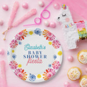 ベビーカラフルシャワーメキシカンフェスタ ペーパープレート (パーティー)