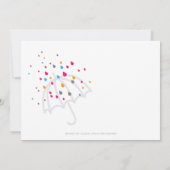 ベビーカラフルシャワー傘招待状 招待状 (裏面)