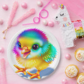 ベビーカラフルチキン ペーパープレート (パーティー)