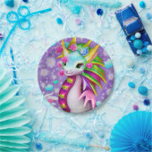 ベビーカラフルドラゴン ペーパープレート (パーティー)