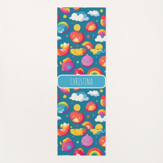 ベビーカラフルパーソナライズされた模様 ヨガマット (正面)
