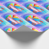 ベビーカラフル台車 ラッピングペーパー (角)