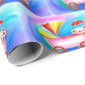 ベビーカラフル台車 ラッピングペーパー (ロールコーナー)