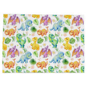 ベビーカラフル恐竜 ラージペーパーバッグ (裏面)