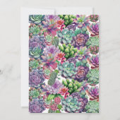 ベビーカラフル開花の乳児シャワー 招待状 (裏面)