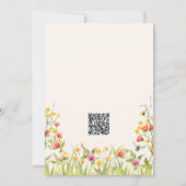 ベビーカラフル開花ワイルドフラワーベビーシャワー 招待状 (裏面)