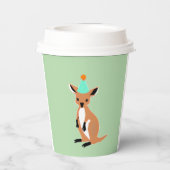 ベビーカンガルーハッピーバースデーカップライトグリーン 紙コップ (裏面)