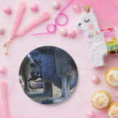 ベビーカンガルー母ポーチ – オーストラリア ペーパープレート (パーティー)