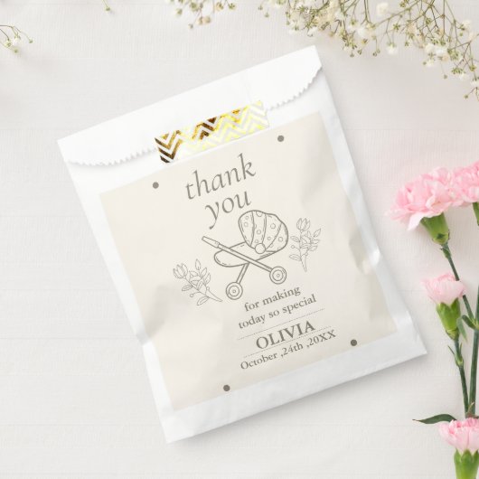 ベビーカーの冒険 | 赤男女兼用ちゃんシャワー フェイバーバッグ (封をした状態)