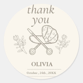 ベビーカーの冒険 | 赤男女兼用ちゃんシャワー ラウンドシール