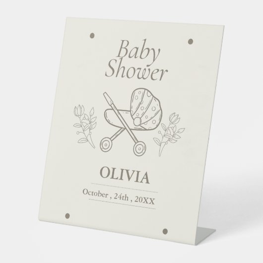 ベビーカーの冒険 | 赤男女兼用ちゃんシャワー 台座サイン (正面)