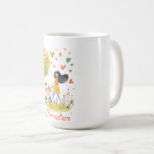 ベビーカーの双子と母 コーヒーマグカップ (正面右)