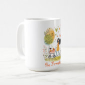 ベビーカーの双子と母 コーヒーマグカップ (正面左)