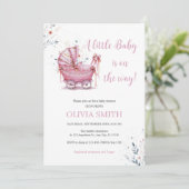 ベビーカーの赤ちゃんシャワー 招待状 (スタンド正面)