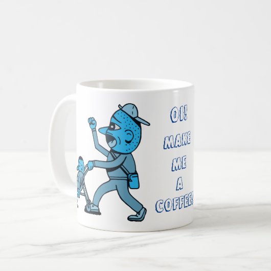 ベビーカーの赤ちゃん。 コーヒーマグカップ (正面左)