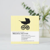 ベビーカーを持つベビーシャワーの招待状 招待状 (スタンド正面)