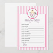 ベビーカードのご希望 – ティーカップベビーデザイン アドバイスカード (正面/裏面)