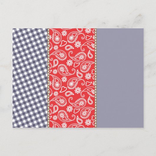 ベビーカードのためのカウボーイのベビーシャワーの願い インビテーションポストカード (裏面)