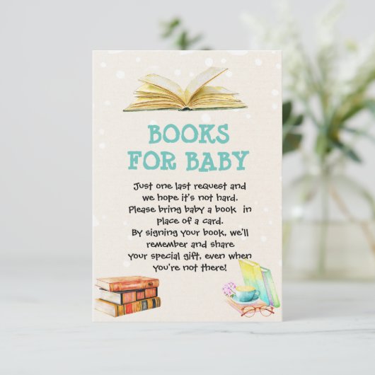 ベビーカードのための図書館のテーマの本 出欠カード (スタンド正面)