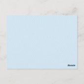 ベビーカードのための青い象のベビーシャワーの願い ポストカード (裏面)