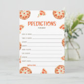 ベビーカードの予測方法、ピザ赤ちゃんシャワーカード 招待状 (スタンド正面)