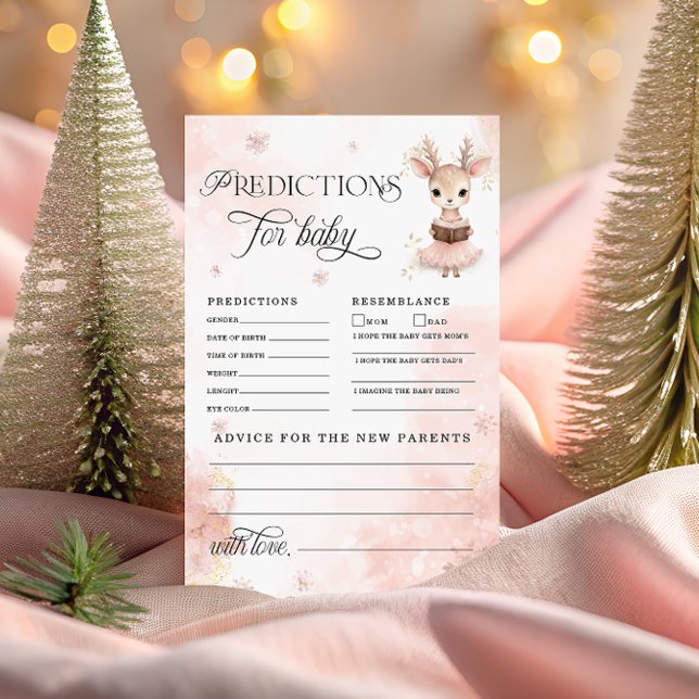 ベビーカードの冬ベビー鹿の予測 (クリエイターアップロード済み)