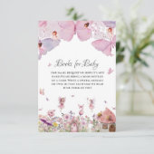 ベビーカードの本 – Pink Fairy Baby Shower エンクロージャーカード (スタンド正面)