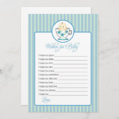 ベビーカードの願い – ティーカップ男の赤ちゃん アドバイスカード (正面/裏面)