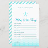 ベビーカードの願い – ベビーシャワーゲーム (正面/裏面)