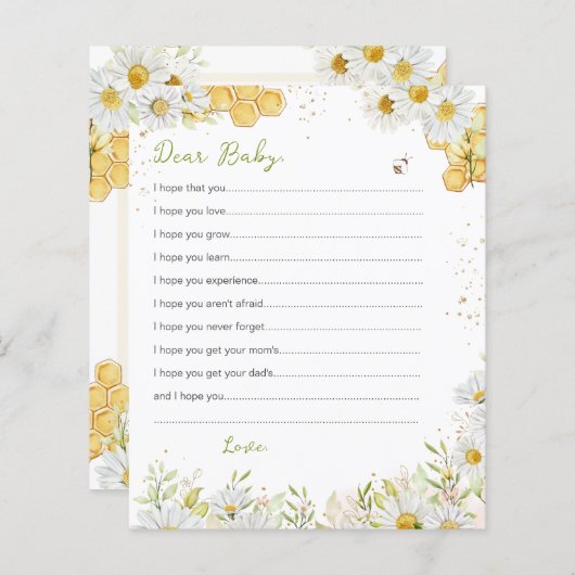 ベビーカードの願い（昆虫）マルハナバチビーイエローシャワー (正面/裏面)