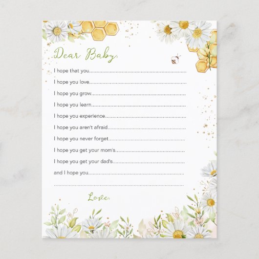 ベビーカードの願い（昆虫）マルハナバチビーイエローシャワー (正面)