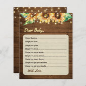 ベビーカードひまわり秋シャワーアドバイス (正面/裏面)